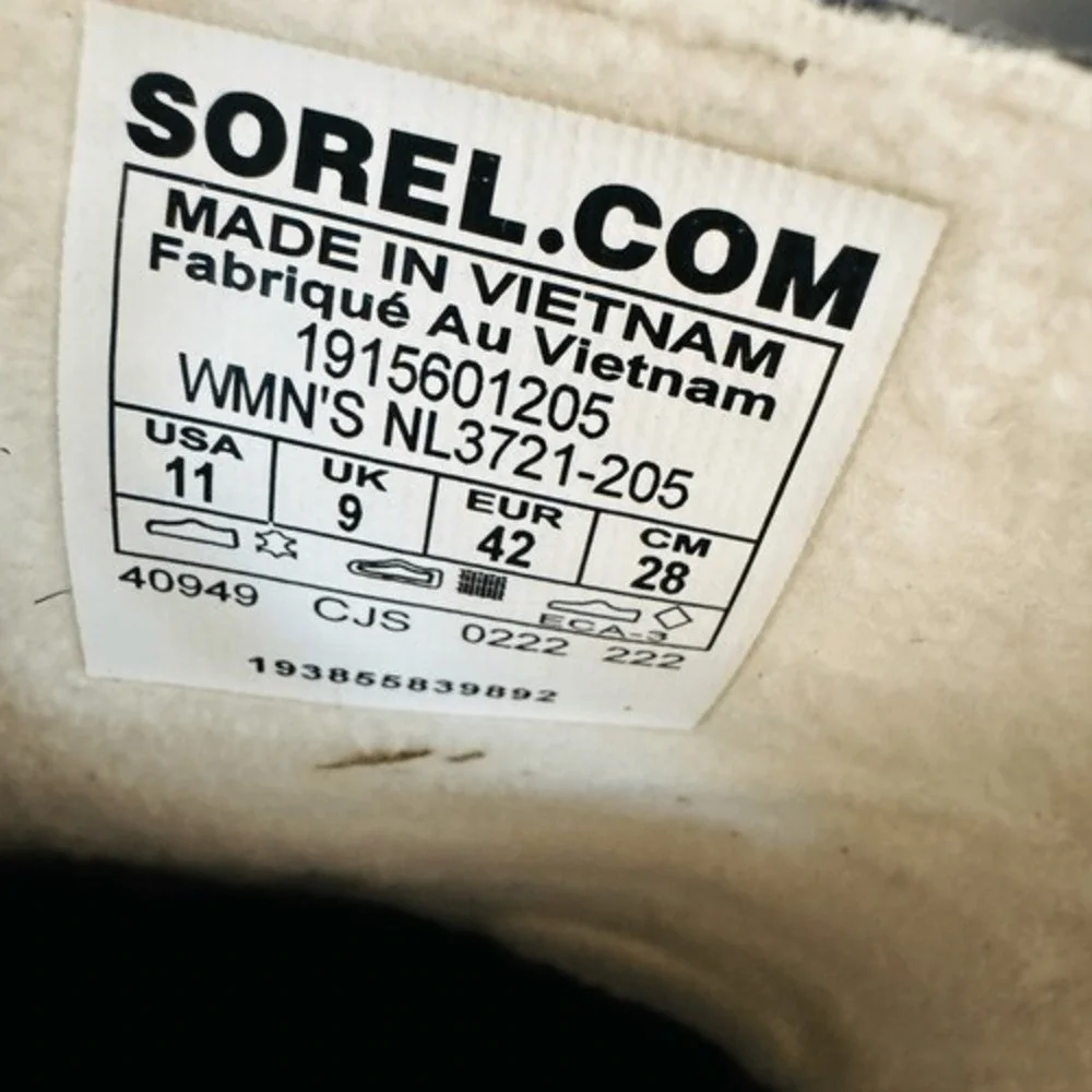 SOREL Emelie Genuine Shearling Lamb Fur Short‎ Lace-Up Boot, Brown, Size 11, NWT
